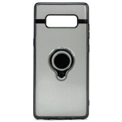 Galaxy Note 8 360 Neon Rotating Ring Stand Hybrid Case with Metal Plate (Smoke)